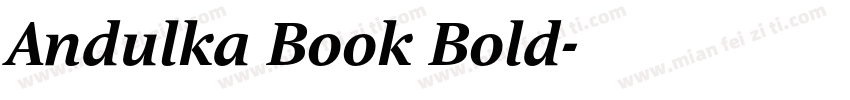 Andulka Book Bold字体转换